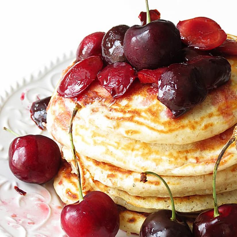 Sağlıklı Kirazlı Pankek - Sağlıklı Pankek Tarifi 